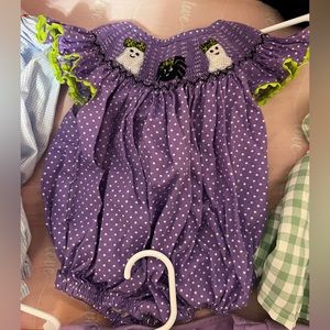 Halloween Smocked Bubble Romper